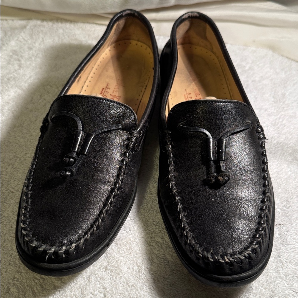 Salvatore Ferragamo Black Leather Moccasins